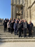 Ein Gruppenfoto der der Delegation aus Speyer, unter anderem mit Bischof Philippe Christory, Bischof Wiesemann und Ordinariatsdirektorin Lambrich.
